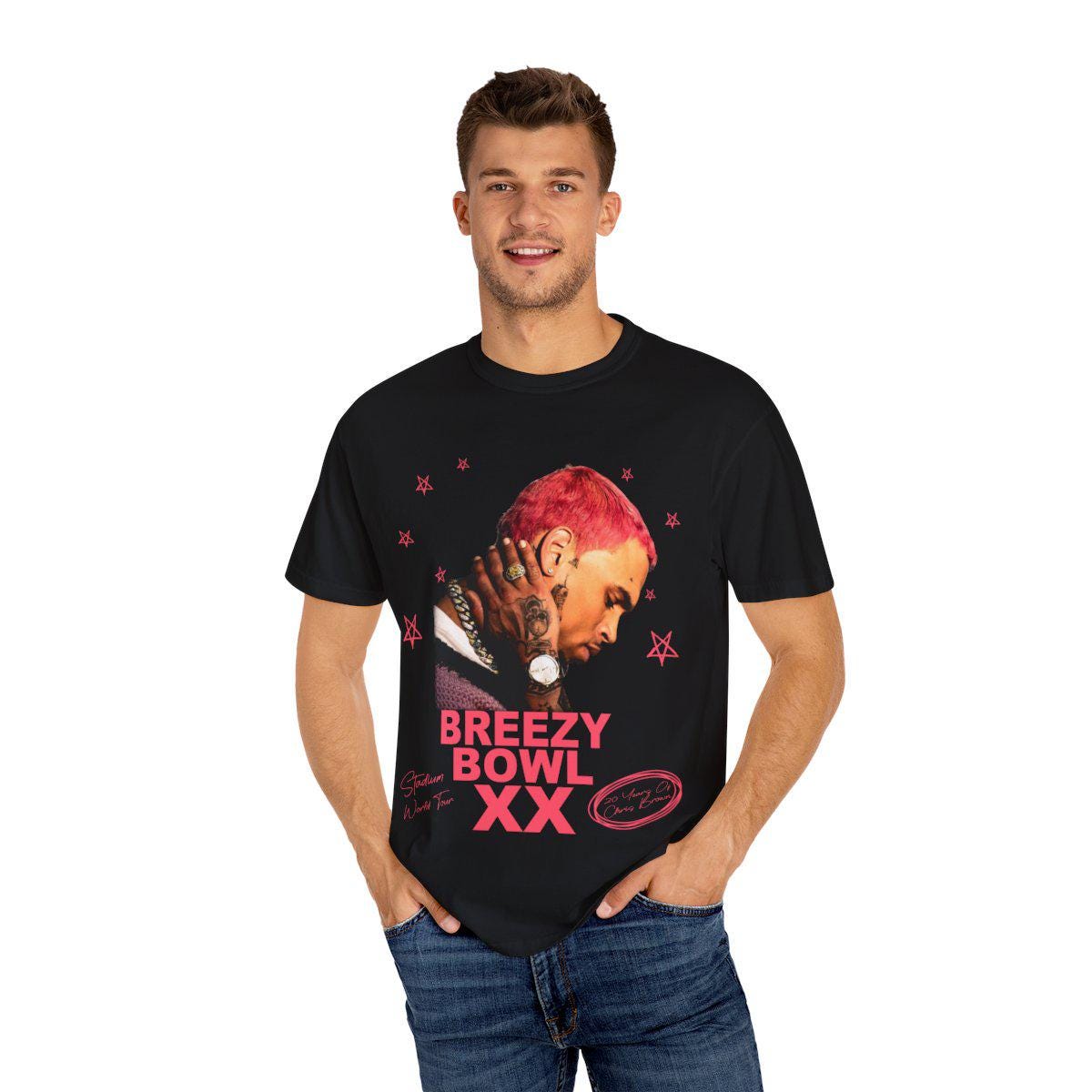 T-Shirt Chris Brown Breezy Bowl XX Tour – Mode Streetwear Harajuku, Coton Confortable, Coupe Décontractée, Cadeau Idéal Pour Fans, Disponible Du XS Au 3XL