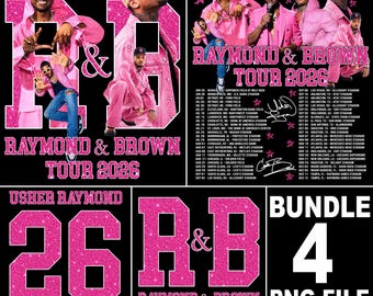 Bundle 4 PNG File Usher Chris Brown Raymond and Brown R&B Tour Digital File (Digital Download)