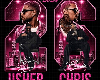 Usher Chris Brown Raymond and Brown R&B Tour PNG (Digital Download)