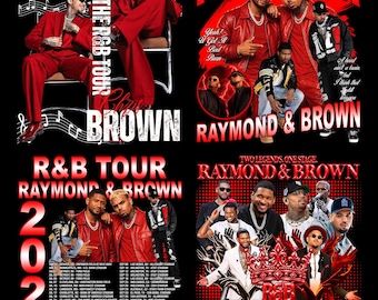 Usher Chris Brown Raymond and Brown R&B Tour Bundle 4 Archivo PNG (Descarga digital)