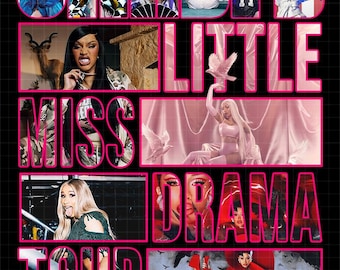 CARDI B Little Miss Drama Tour 2026 PNG File (Digital Download)