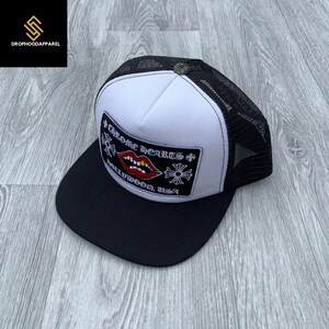 Brand New Schwarz Weiß Snapback Baseball Cap Trucker Cap