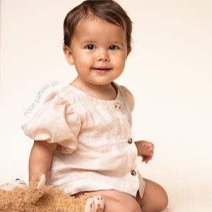Haven Blouse | Baby Sewing Pattern | Linen Shirt PDF | Toddler Top PDF | Beginner Friendly | Kids PDF Pattern | Instant Download