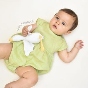 Ferry Romper | Baby Romper Sewing Pattern | Gender Neutral PDF | Baby Sewing PDF | Woven Baby Romper Tutorial | Beginner Friendly PDF