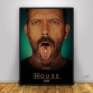 House M.D. Poster | Gregory House Wall Art | Home Decor | Kraft Paper Print | Gift Poster | TV Show Poster