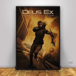 Poster di Deus Ex / Adam Jensen Wall Art / Decorazione per la casa / Stampa su carta kraft / Poster regalo / Poster del gioco