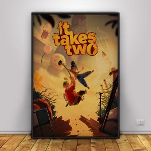 Poster "It Takes Two" / Arte murale del Dr. Hakim / Decorazione per la casa / Stampa su carta kraft / Poster regalo / Poster del gioco