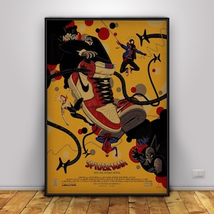 Poster di Spider-Man: Un nuovo universo / Arte murale di Miles Morales / Decorazioni per la casa / Stampa su carta kraft / Poster regalo / Poster del film