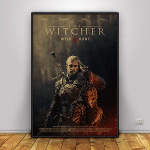 The Witcher 3 Wild Hunt Poster | Geralt of Rivia Wall Art | Home Decor | Kraft Paper Print | Gift Poster | Game Poster