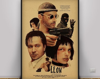 レオン（マチルダ）のポスター　※当時の激レア品一点物 映画「LEON」レオン、マチルダのアート（ポスター）を販売 ー