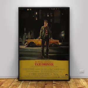 Taxi Driver Poster | Robert De Niro Wall Art | Home Decor | Kraft Paper Print | Gift Poster | Movie Poster