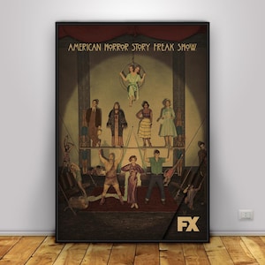 Póster de American Horror Story / Arte mural de AHS / Decoración del hogar / Impresión en papel kraft / Póster de regalo / Póster de programa de televisión
