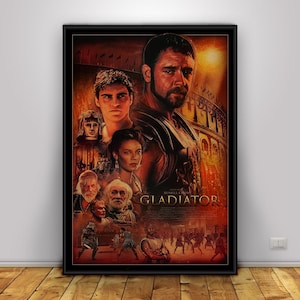 Gladiator Poster | Maximus Wall Art | Home Decor | Kraft Paper Print | Gift Poster | Movie Poster