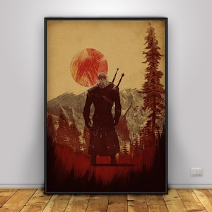 The Witcher 3 Wild Hunt Poster | Geralt of Rivia Wall Art | Home Decor | Kraft Paper Print | Gift Poster | Game Poster