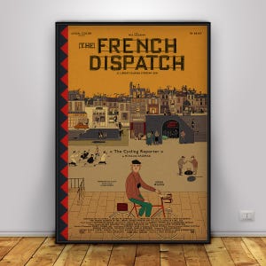 Poster di The French Dispatch / Wes Anderson Wall Art / Arredamento per la casa / Stampa su carta kraft / Poster regalo / Poster del film