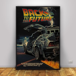 Póster de Regreso al futuro / Arte mural de Marty McFly / Decoración del hogar / Impresión en papel kraft / Póster de regalo / Póster de película