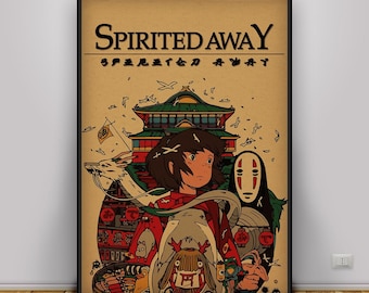 Spirited Away Poster | Chihiro Wall Art | Home Decor | Kraft Paper Print | Gift Poster | Movie Poster