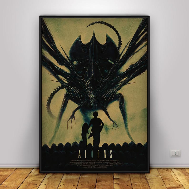 Alien Poster | Xenomorph Wall Art | Home Decor | Kraft Paper Print ...