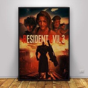 Resident Evil Poster | Jill Valentine Wall Art | Home Decor | Kraft Paper Print | Gift Poster | Game Poster