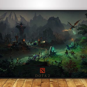 Dota 2 Poster | The Terrene Plane Wall Art | Home Decor | Kraft Paper Print | Gift Poster | Game Poster