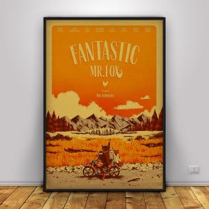 Fantastic Mr. Fox Poster | Mrs. Fox Wall Art | Home Decor | Kraft Paper Print | Gift Poster | Movie Poster