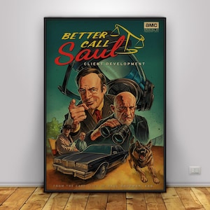 Better Call Saul Poster | Saul Goodman Wall Art | Home Decor | Kraft Paper Print | Gift Poster | TV Show Poster