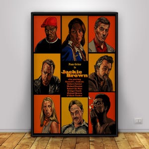 Poster di Jackie Brown / Poster da parete del film Tarantino / Decorazioni per la casa / Stampa su carta kraft / Poster regalo / Poster del film
