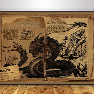Ark: Survival Evolved Poster | Ark Creatures Wall Art | Home Decor | Kraft Paper Print | Gift Poster | Game Poster • 7