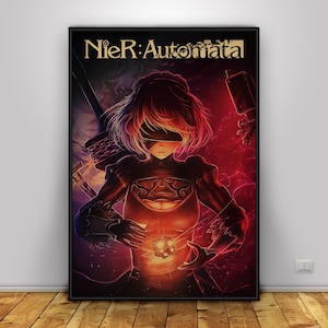Nier Automata Poster | 2B Wall Art | Home Decor | Kraft Paper Print | Gift Poster | Game Poster