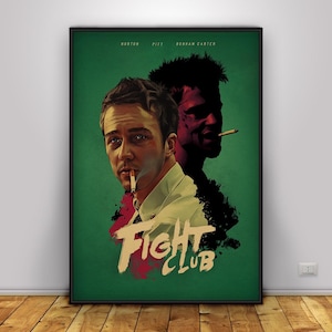 Fight Club Poster | Tyler Durden Wall Art | Home Decor | Kraft Paper Print | Gift Poster | Movie Poster