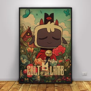 Cult of the Lamb Poster | The Lamb Wall Art | Home Decor | Kraft Paper Print | Gift Poster | Game Poster