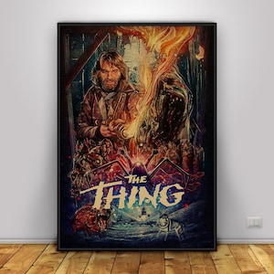 The Thing Poster | Kurt Russell Wall Art | Home Decor | Kraft Paper Print | Gift Poster | Movie Poster