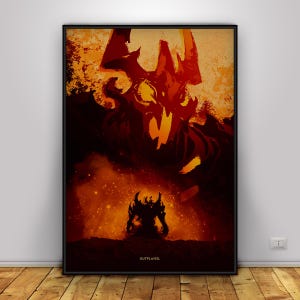 Dota 2 Poster | Doom Wall Art | Home Decor | Kraft Paper Print | Gift Poster | Game Poster