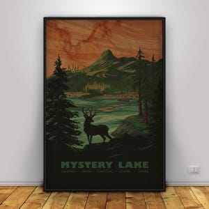 Póster de The Long Dark / Arte mural de Mystery Lake / Decoración del hogar / Impresión en papel kraft / Póster de regalo / Póster de juego
