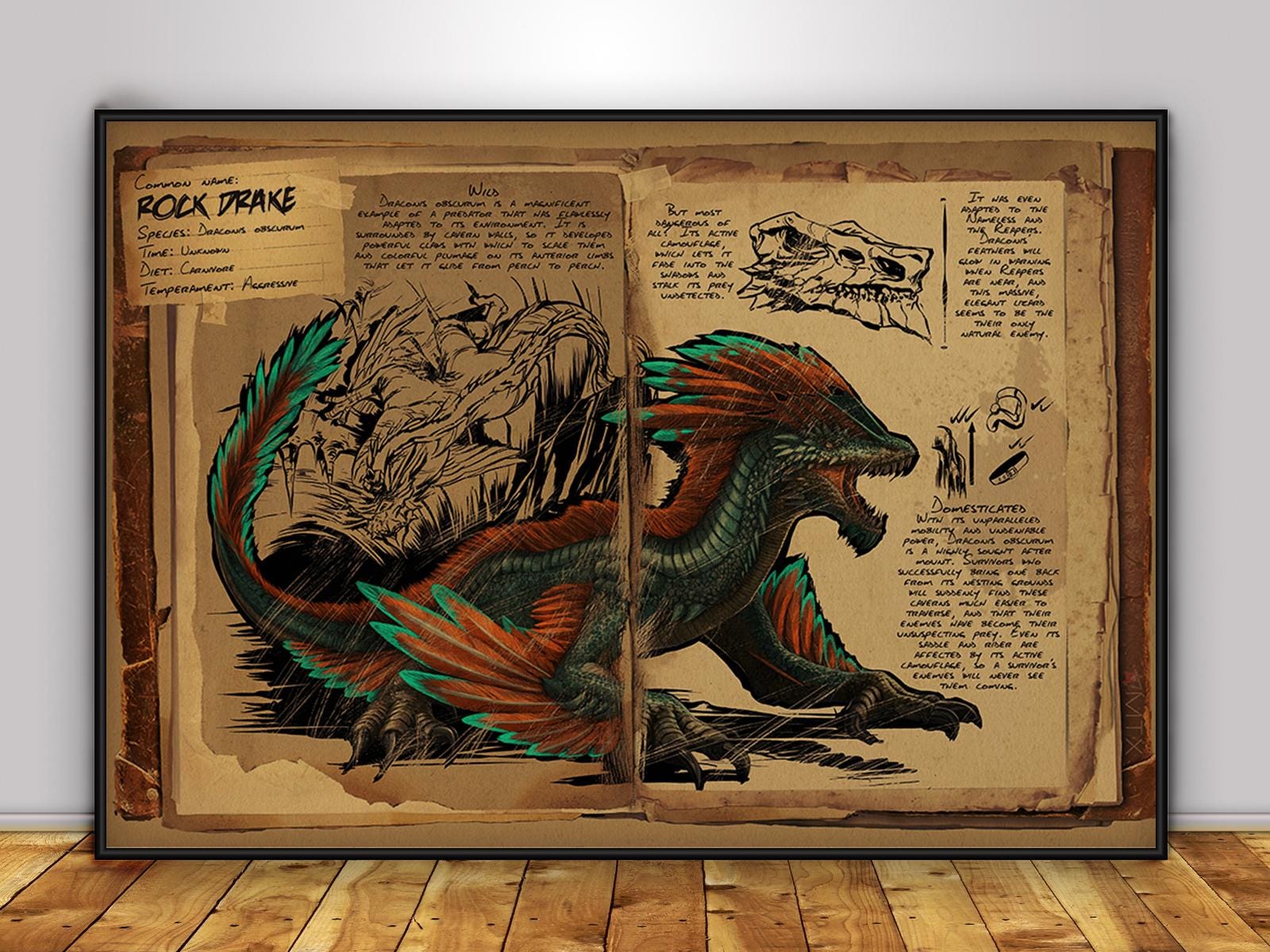 Ark: Survival Evolved Poster | Ark Creatures Wall Art | Home Decor