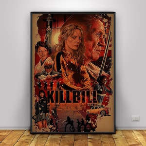 Kill Bill Poster | Tarantino Movie Wall Art | Home Decor | Kraft Paper Print | Gift Poster | Movie Poster