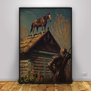 The Witcher 3 Wild Hunt Poster | Geralt of Rivia Wall Art | Home Decor | Kraft Paper Print | Gift Poster | Game Poster