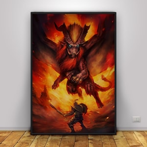 Monster Hunter Poster | MHW Wall Art | Home Decor | Kraft Paper Print | Gift Poster | Game Poster
