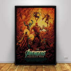 The Avengers Poster | Infinity War Wall Art | Home Decor | Kraft Paper Print | Gift Poster | Movie Poster