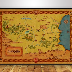 La carte des chroniques de Narnia affiche de Zazzle.be Liste d'envies Vous avez des idées ? Art mural Archenland | Décoration d'intérieur | Impression sur papier kraft | Affiche cadeau | Affiche de film