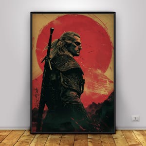 The Witcher 3 Wild Hunt Poster | Geralt of Rivia Wall Art | Home Decor | Kraft Paper Print | Gift Poster | Game Poster