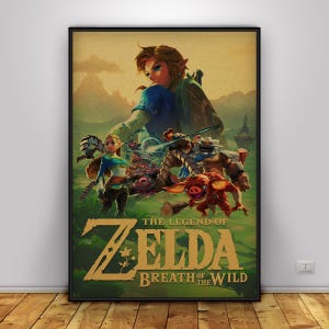 Poster di The Legend of Zelda / Poster da parete di Breath of the Wild / Decorazioni per la casa / Stampa su carta kraft / Poster regalo / Poster del gioco