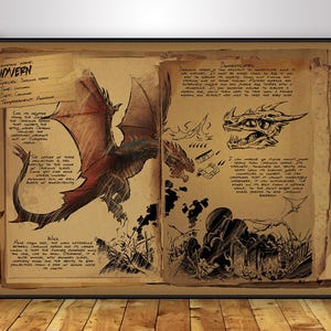 Ark: Survival Evolved Poster | Ark Creatures Wall Art | Home Decor | Kraft Paper Print | Gift Poster | Game Poster • 6