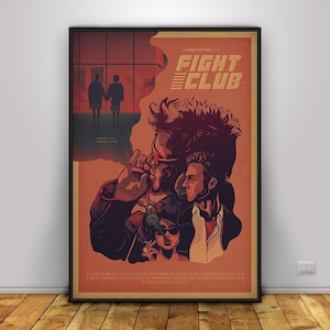 Fight Club Poster | Tyler Durden Wall Art | Home Decor | Kraft Paper Print | Gift Poster | Movie Poster