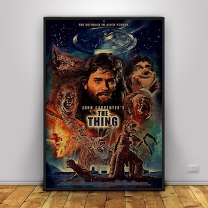 Póster de La Cosa / Arte mural de Kurt Russell / Decoración del hogar / Impresión en papel kraft / Póster de regalo / Póster de película