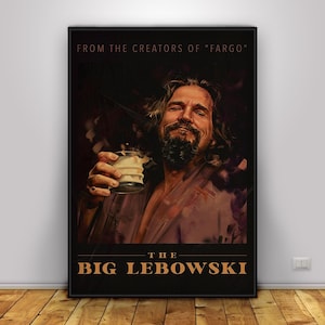Poster de Il grande Lebowski / Arte murale de Il tizio / Decorazioni per la casa / Stampa su carta kraft / Poster regalo / Poster del film