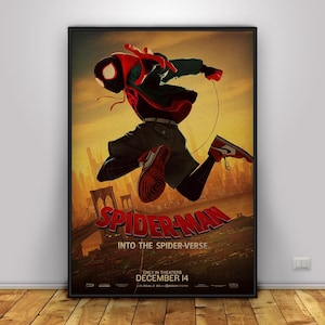 Spider-Man: Into the Spider-Verse Poster | Miles Morales Wall Art | Home Decor | Kraft Paper Print | Gift Poster | Movie Poster