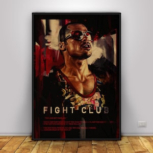 Poster Fight Club / Tyler Durden Wall Art / Decorazione per la casa / Stampa su carta kraft / Poster regalo / Poster del film