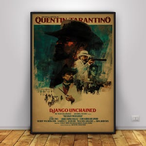 Poster di Django Unchained / Poster da parete del film di Tarantino / Decorazioni per la casa / Stampa su carta kraft / Poster regalo / Poster del film