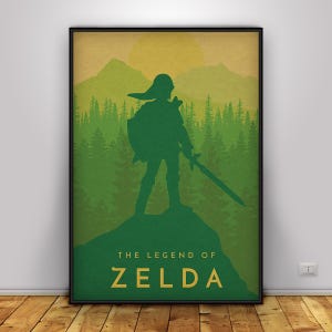 Poster di The Legend of Zelda / Poster da parete di Breath of the Wild / Decorazioni per la casa / Stampa su carta kraft / Poster regalo / Poster del gioco
